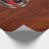 Hong Kong Ruby Seal on Mahogany Print Cadeaupapier (Hoek)