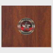 Hong Kong Ruby Seal on Mahogany Print Cadeaupapier (Vlak)