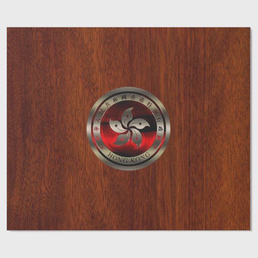 Hong Kong Ruby Seal on Mahogany Print Cadeaupapier (Vlak)