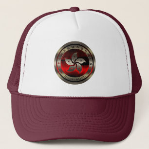 Hong Kong Ruby Seal on Mahogany Print Trucker Pet