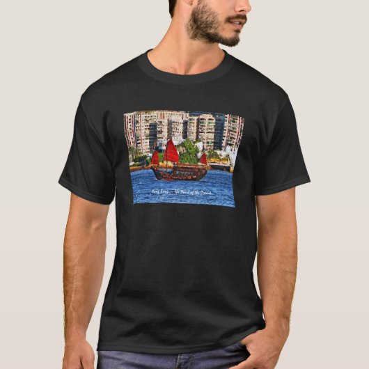 Hong Kong Sampan De parel van de Oriënt T-shirt (Voorkant)