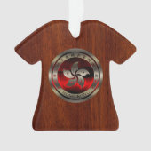 Hong Kong Seal inlay op Mahogany Print Ornament (voorkant)