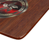 Hong Kong Seal inlay op Mahogany Print Snijplank (Hoek)