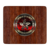 Hong Kong Seal inlay op Mahogany Print Snijplank (Voorkant)