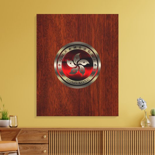 Hong Kong Seal on Mahogany Print (Insitu (Woonkamer))