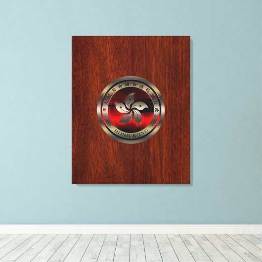 Hong Kong Seal on Mahogany Print (Insitu (Houten vloer))