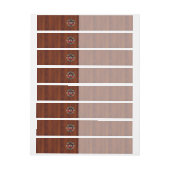 Hong Kong Seal on Mahogany Print Omwikkelbaar Adreslabel (Vel)