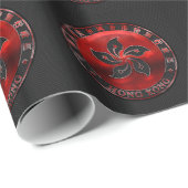 Hong Kong Shield on Carbon Fiber Print Cadeaupapier (Rol Hoek)