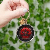 Hong Kong Shield on Carbon Fiber Print Sleutelhanger (Hand)