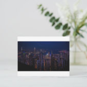 Hong Kong Skyline Briefkaart (Staand voorkant)