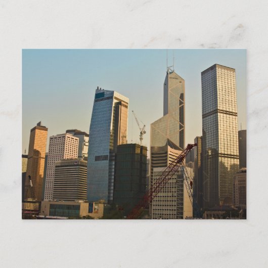 Hong Kong Skyline Briefkaart (Voorkant)