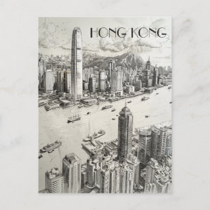 Hong Kong Skyline Briefkaart