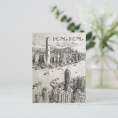 Hong Kong Skyline Briefkaart (Staand voorkant)