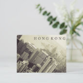 Hong Kong Skyline Briefkaart (Staand voorkant)