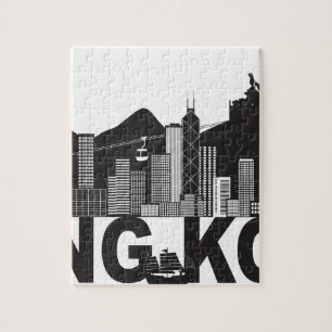 Hong Kong Skyline Buddha Statue Legpuzzel