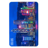 hong kong skyline dusk magneet (Verticaal)
