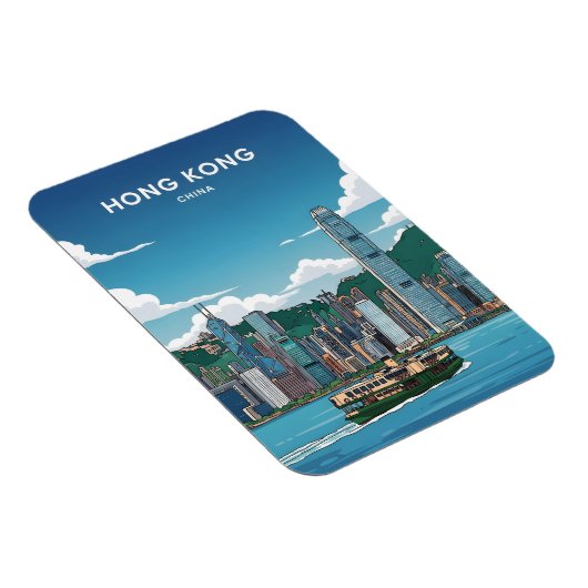 Hong Kong skyline Magneet (Rechterzijde)