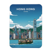 Hong Kong skyline Magneet (Verticaal)