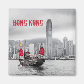 Hong Kong Skyline Panorama Fine Art gift Magneet (Voorkant)