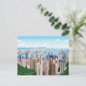 Hong Kong skyline panoramic view postcard Briefkaart (Staand voorkant)