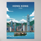 Hong Kong skyline Poster (Voorkant)