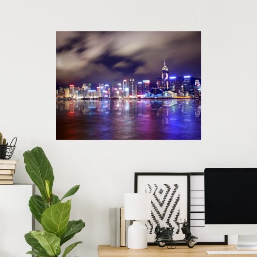 Hong Kong skyline Poster (Thuiskantoor)