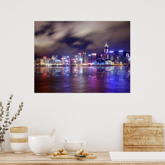 Hong Kong skyline Poster (Keuken)