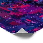 Hong Kong Skyline Poster – levendige Aziatische ku (Hoek)