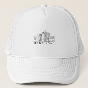 Hong kong skyline trucker pet