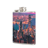 Hong Kong Skyscraper Skyline Night Lights Heupfles (Links)
