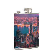 Hong Kong Skyscraper Skyline Night Lights Heupfles (Rechts)