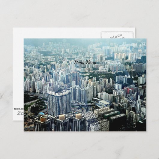 Hong Kong Skyscrapers Briefkaart (Voorkant / Achterkant)
