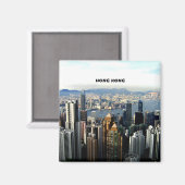 Hong Kong stadsgezicht Magneet (Voorkant / Achterkant)