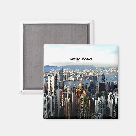 Hong Kong stadsgezicht Magneet (Voorkant / Achterkant)