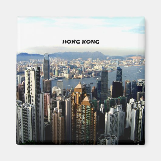 Hong Kong stadsgezicht Magneet (Voorkant)