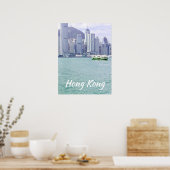 Hong Kong Star Ferry reiswiekdecor Poster (Keuken)