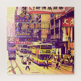 Hong Kong street scene vintage Legpuzzel
