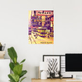 Hong Kong street scene vintage reis Poster (Thuiskantoor)