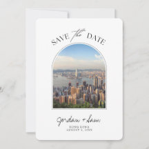 Hong Kong Sunset Wedding Save the Date