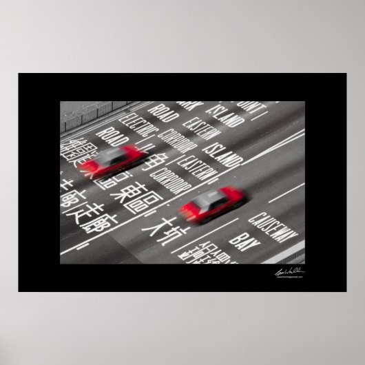 Hong Kong Taxis Poster (Voorkant)