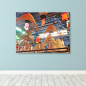 Hong Kong tempel wierook spoelen canvas print (Insitu (Houten vloer))
