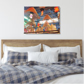 Hong Kong tempel wierook spoelen canvas print (Insitu (Slaapkamer))