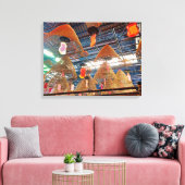 Hong Kong tempel wierook spoelen canvas print (Insitu (Woonkamer))