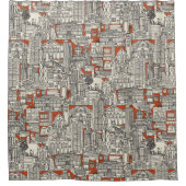 Hong Kong toile de jouy Douchegordijn (Voorkant)