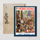  Hong Kong Travel Briefkaart (Voorkant / Achterkant)