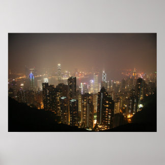 Hong Kong uit de Victoria Peak Poster