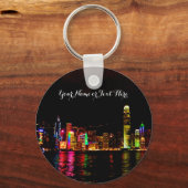 Hong Kong Victoria Harbor #2 Sleutelhanger (Voorkant)