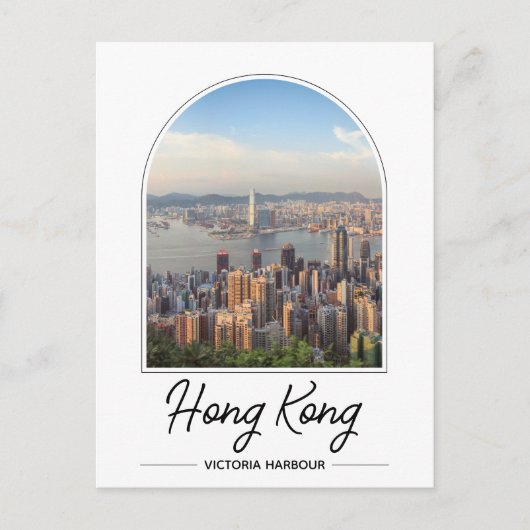 Hong Kong Victoria Harbor Briefkaart (Voorkant)