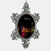 Hong Kong Victoria Harbour #2 Snowflake Ornament (Links)