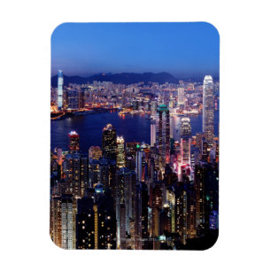 Hong Kong Victoria Harbour bij nacht Magneet
